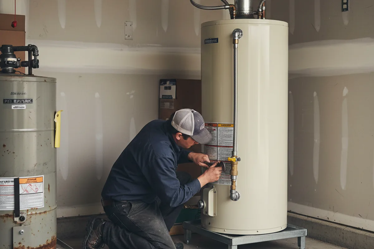Water heater and shutoff valve replacement in Rehoboth Beach